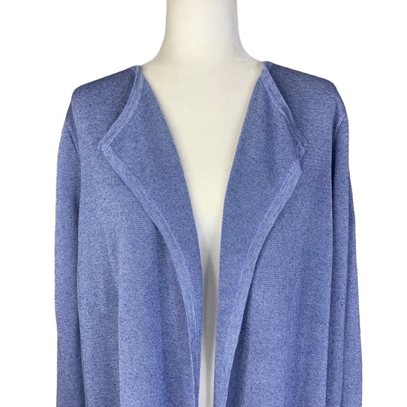 J. Crew Large Juliette Collarless Long Sweater Preppy Coastal Linen - Picture 7 of 9